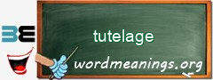 WordMeaning blackboard for tutelage